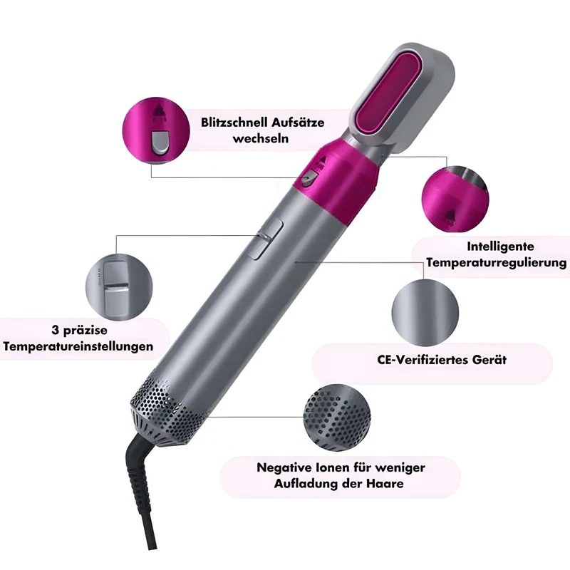 5-i-1 Ion AirStyler – Skånsom styling uden skader