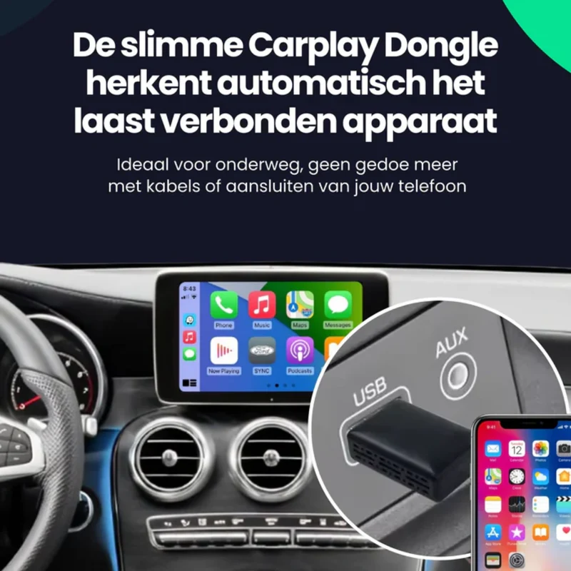 Trådløs Biladapter til CarPlay & Android Auto – Nem Forbindelse