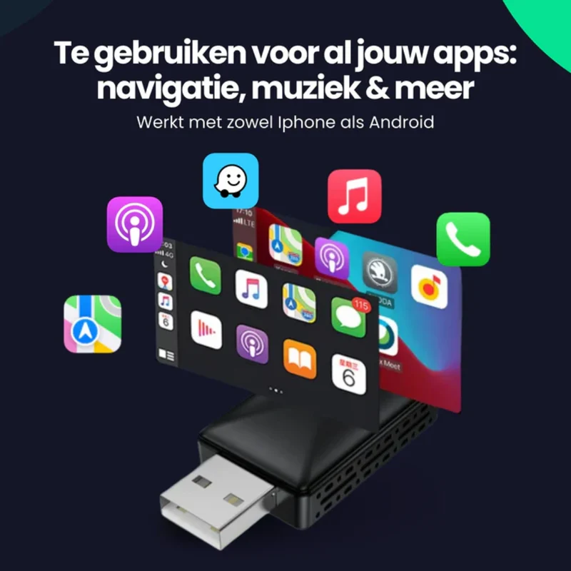 Trådløs Biladapter til CarPlay & Android Auto – Nem Forbindelse
