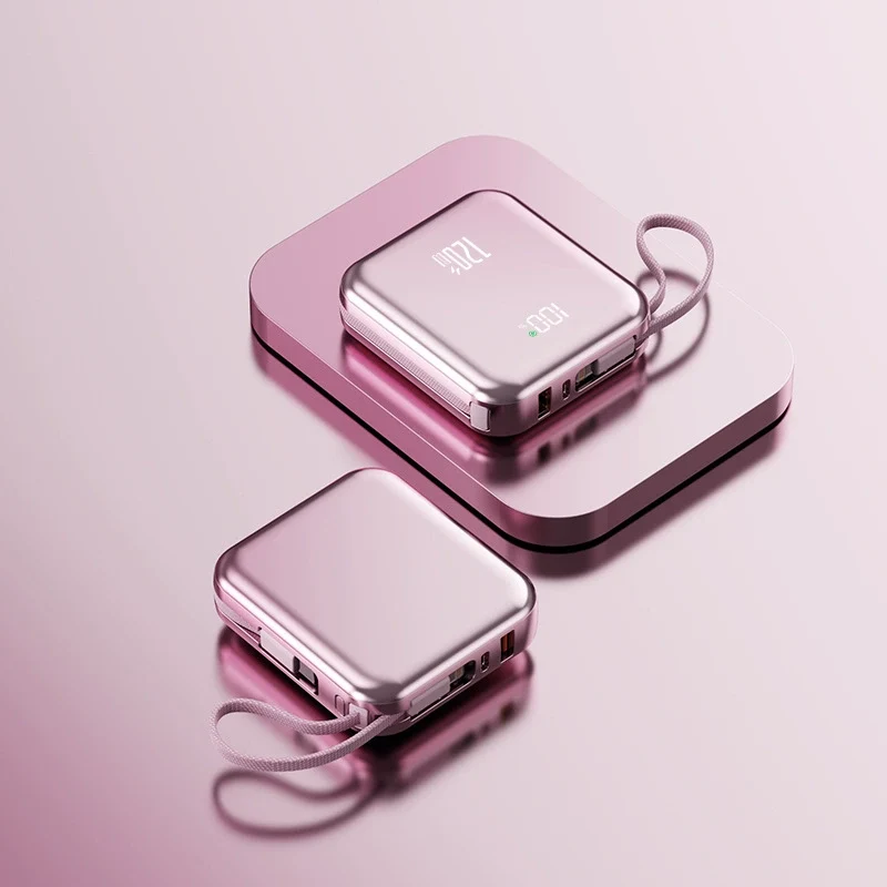 Effektiv 20000mAh Powerbank med Hurtigopladning og Type-C Kabel