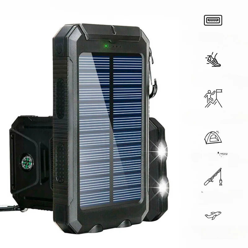 Solcelle Powerbank 500,000mAh – Altid Energi Ude i Naturen