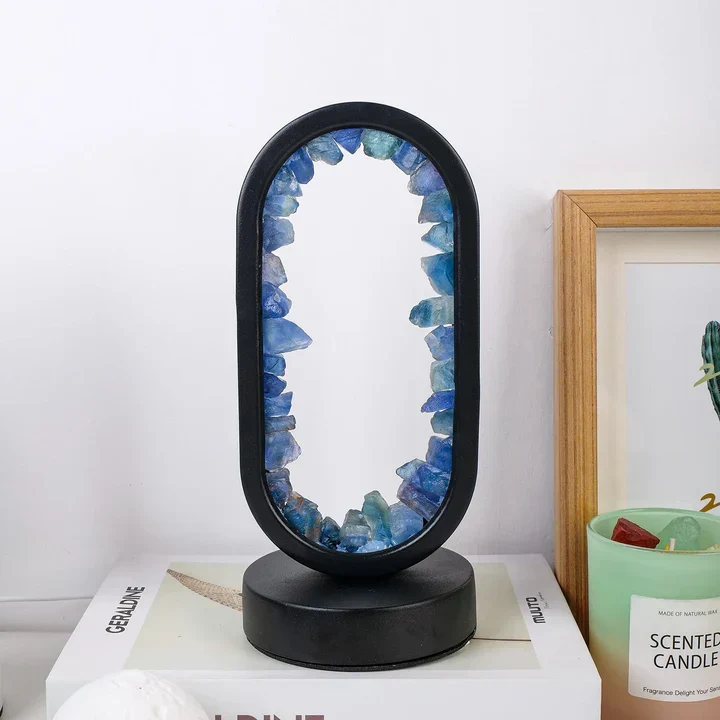 Dekorativ Amethyst Lampe - Naturlig Skønhed i Dit Hjem