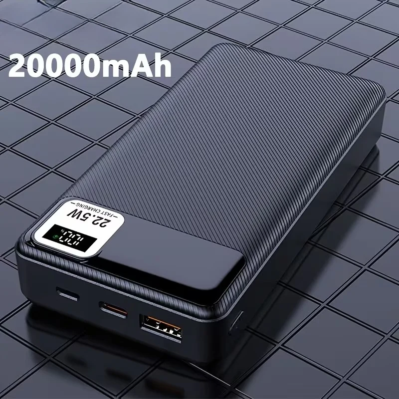 Kraftfuld bærbar powerbank med LED-skærm og multi-interface