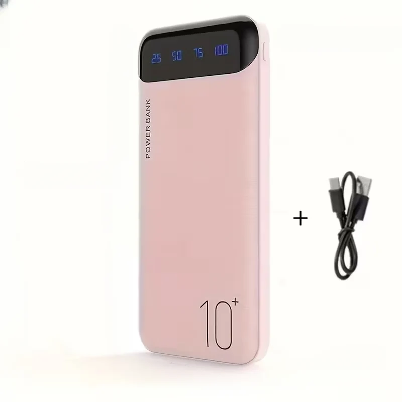 Kraftfuld Powerbank 10000-20000 mAh med LED & Dobbelt USB