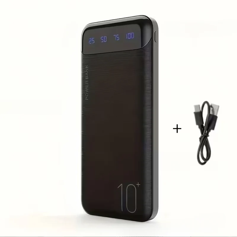 Kraftfuld Powerbank 10000-20000 mAh med LED & Dobbelt USB