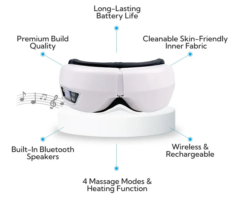 Effektiv Øjenmassager med Luftkompression og Vibration