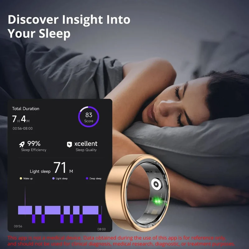 Elegant Sundhedsring med Lang Batterilevetid & Vandtæthed