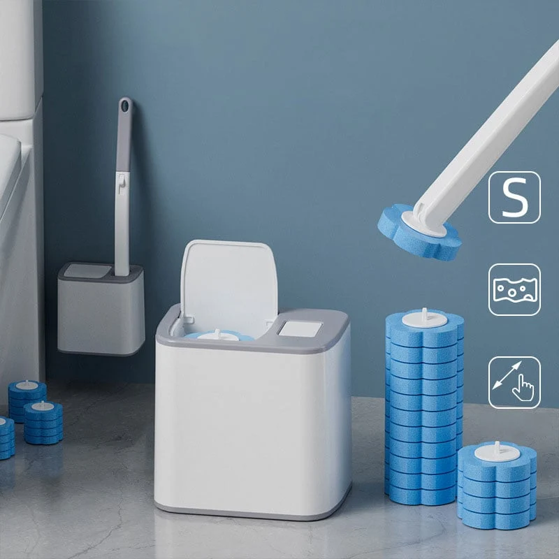 Hygiejnisk Toiletbørstesæt med Engangshoveder – Miljøvenligt