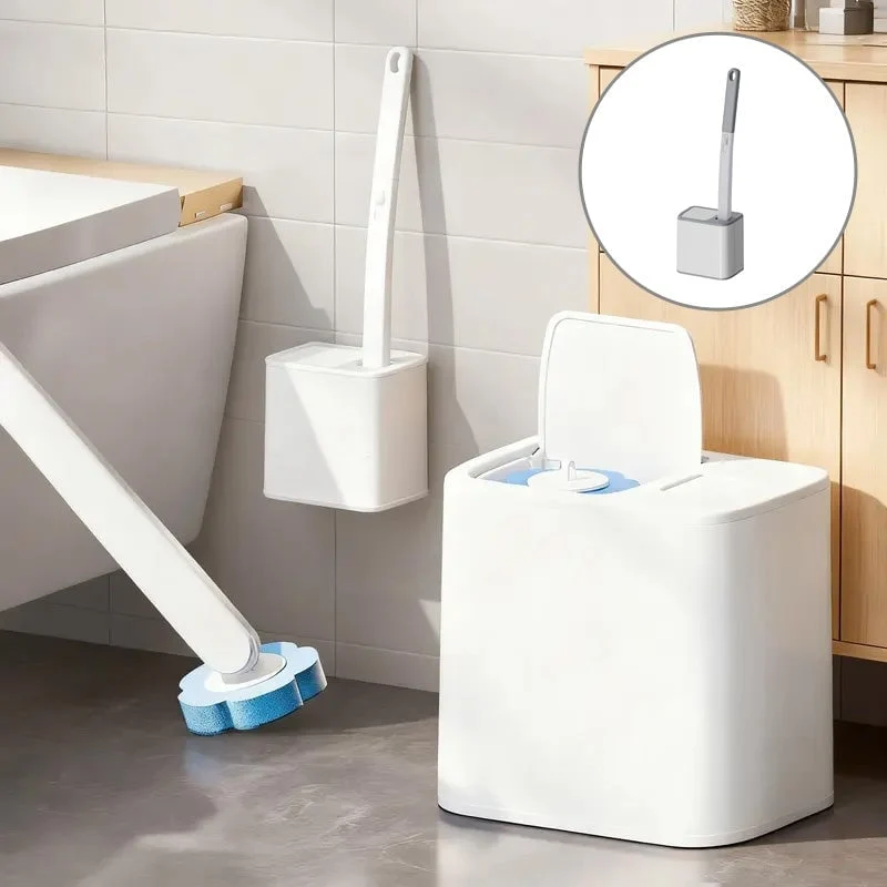 Hygiejnisk Toiletbørstesæt med Engangshoveder – Miljøvenligt