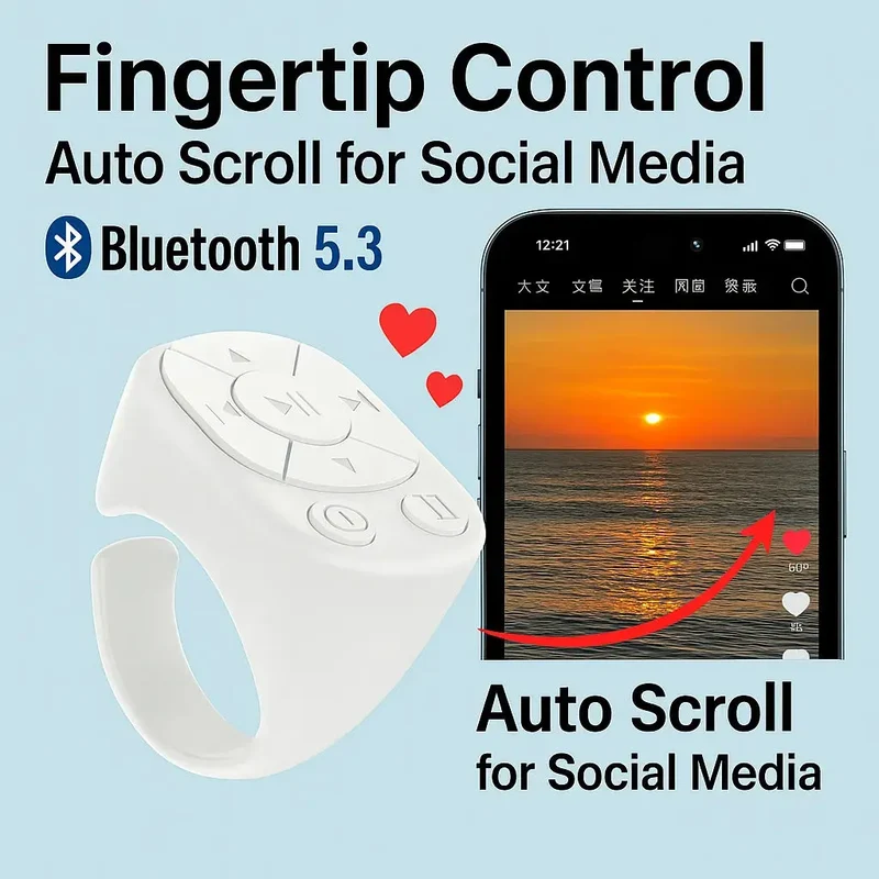 Bluetooth-fjernbetjening til kamera og scrolling
