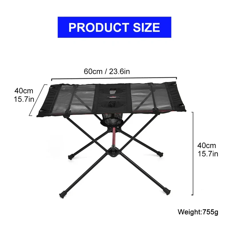 Foldbart Campingbord i Aluminium – Kompakt & Holdbart Design