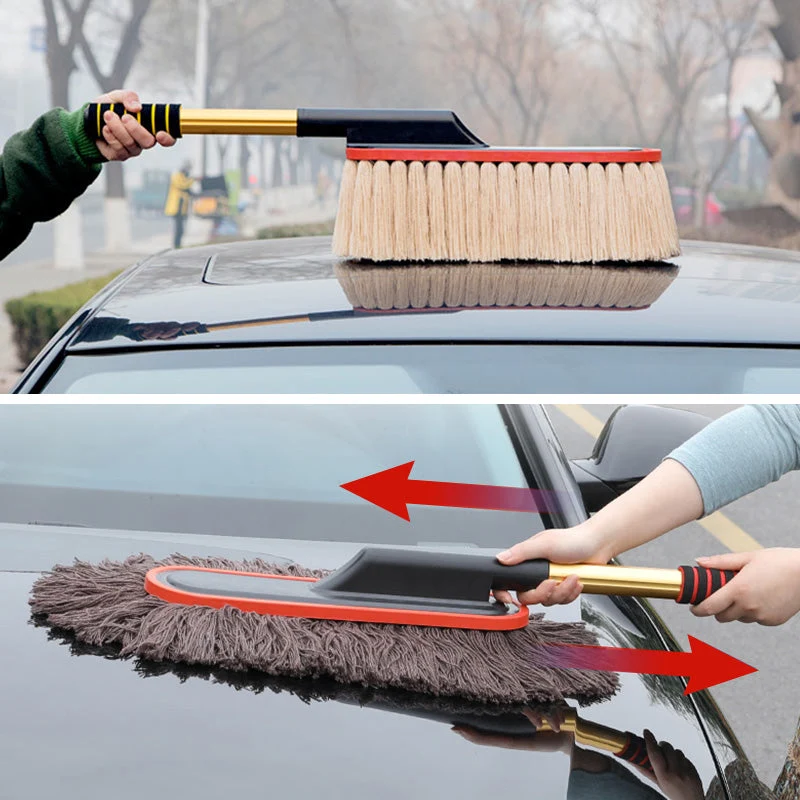 Effektiv Bilrengøring med Teleskopisk Mikrofiber Duster