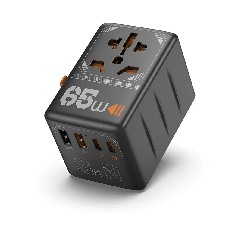 Rejseadapter 100W med Global Kompatibilitet og USB-C