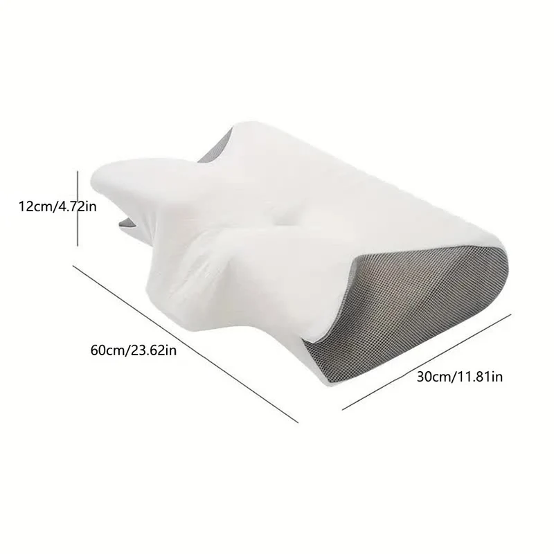Ergonomisk Memory Foam Pude - Optimal Nakke- og Rygstøtte