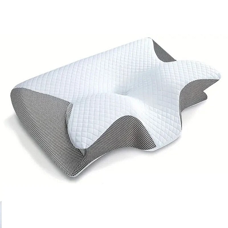 Ergonomisk Memory Foam Pude - Optimal Nakke- og Rygstøtte