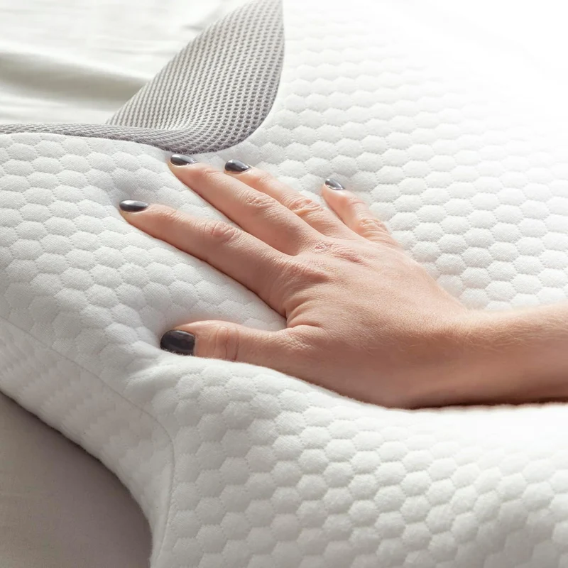Ergonomisk Memory Foam Pude - Optimal Nakke- og Rygstøtte