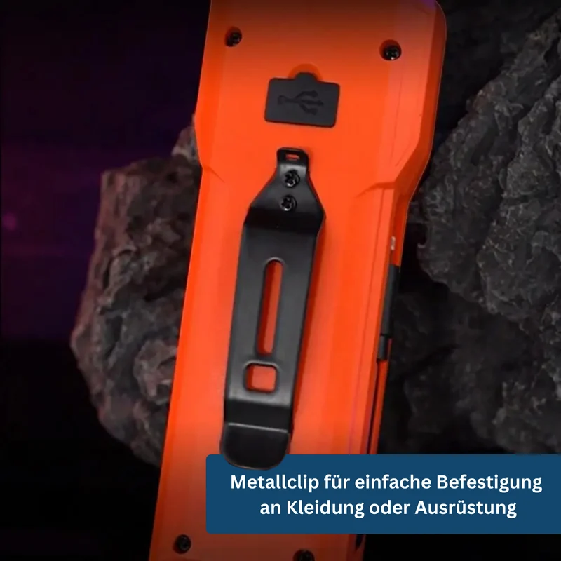 Kompakt LED-lampe med Powerbank og Multifarvet Lys