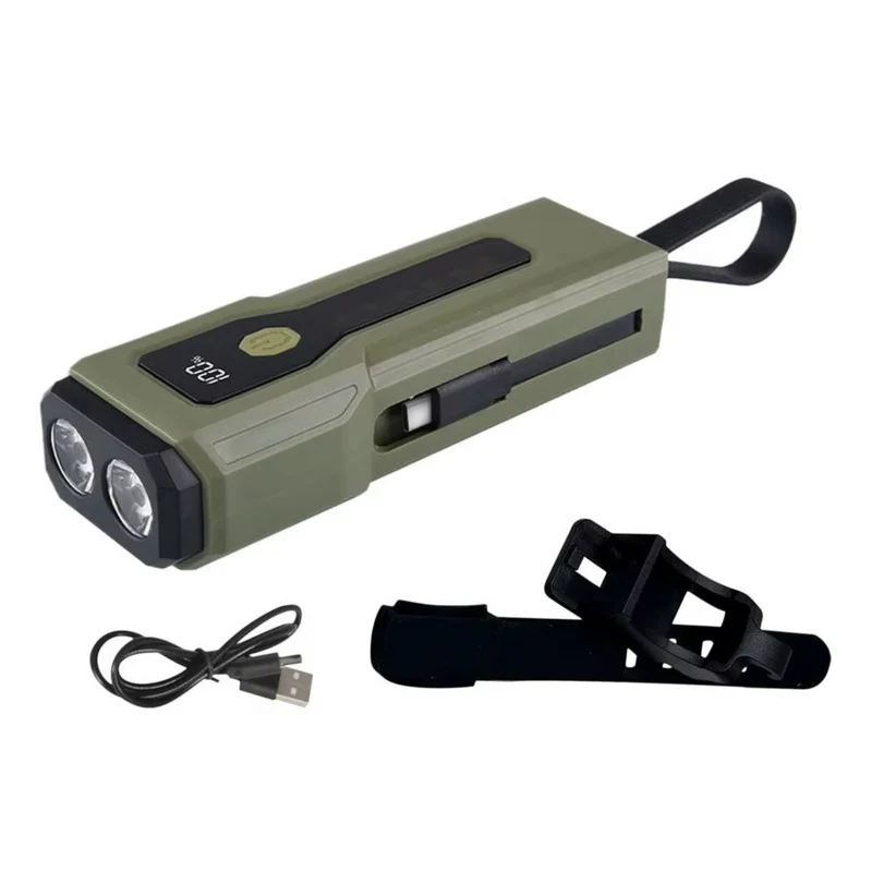 Kompakt LED-lampe med Powerbank og Multifarvet Lys