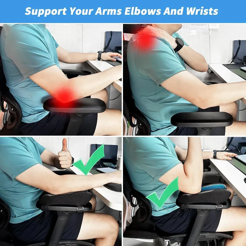 Ergonomiske Memory Foam Armlænspuder med Kølende Gel