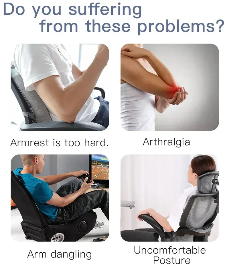 Ergonomiske Memory Foam Armlænspuder med Kølende Gel