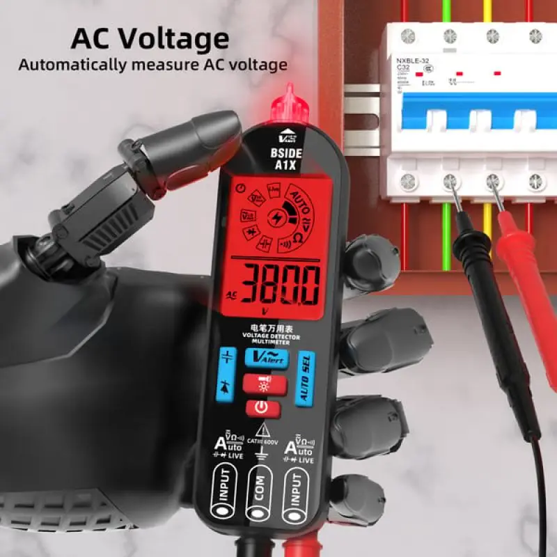 Præcist Digitalt Multimeter med Genopladelig Batteri