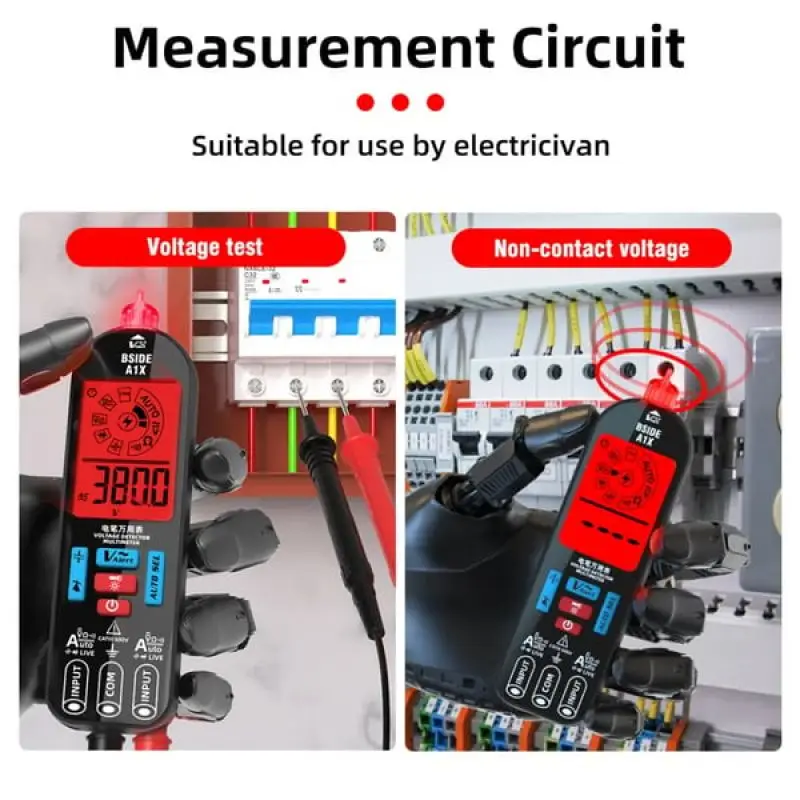Præcist Digitalt Multimeter med Genopladelig Batteri