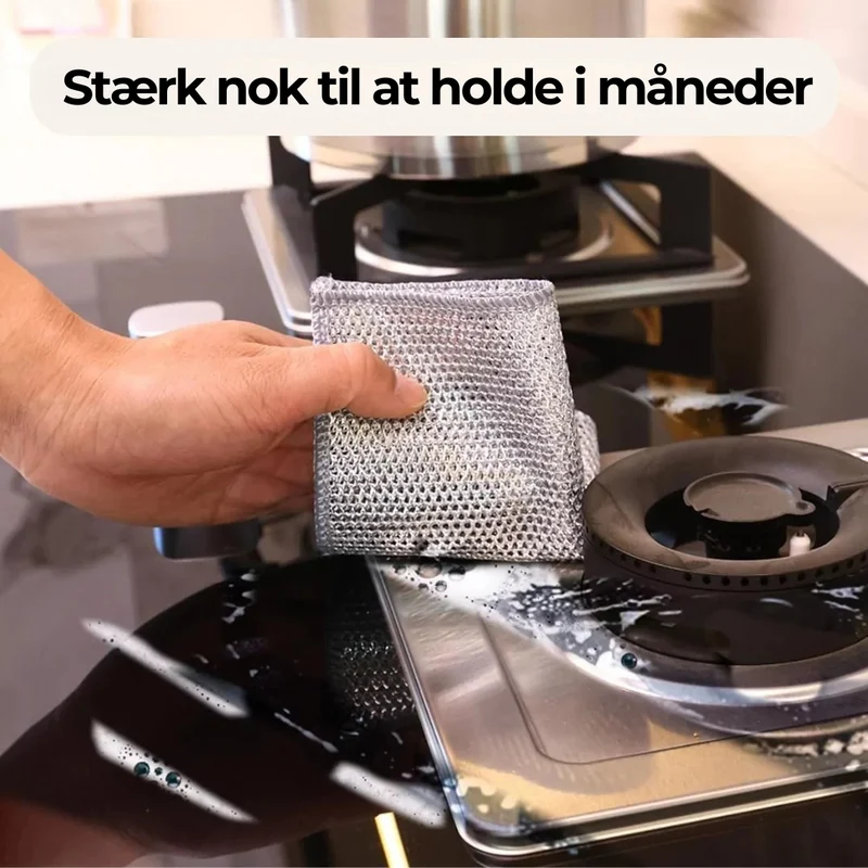 Effektiv Ståltrådsklud: Skånsom Rengøring Uden Kemikalier