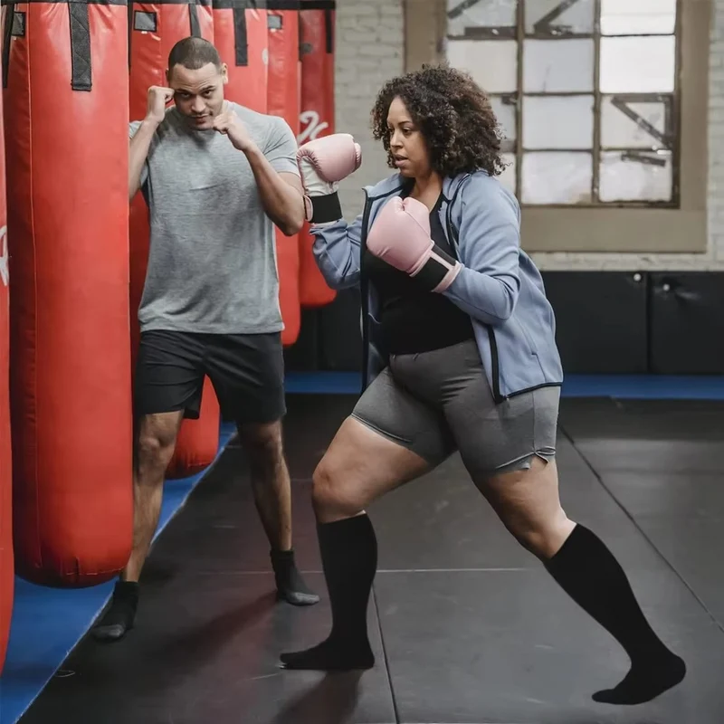 Komfortable Plus Size Kompressionsstrømper med Optimal Støtte