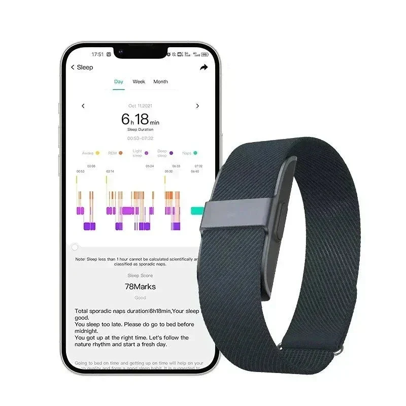 Diskret Fitness Tracker med Skridttæller og Pulsmåler