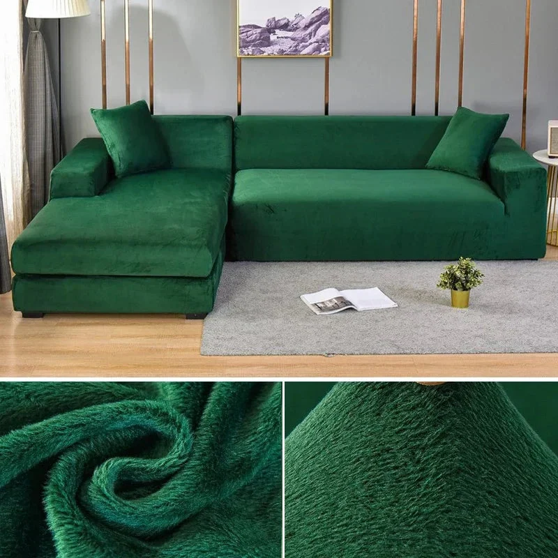 Elastisk Velour Sofabetræk - Perfekt Pasform & Let Pleje