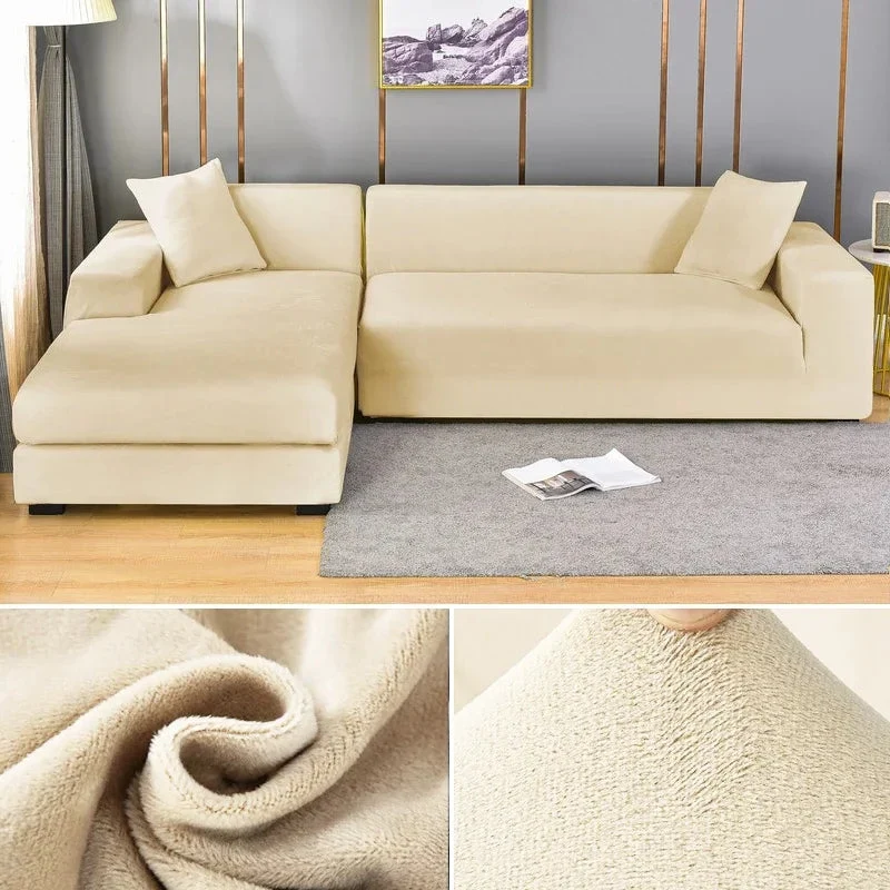 Elastisk Velour Sofabetræk - Perfekt Pasform & Let Pleje