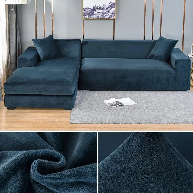 Elastisk Velour Sofabetræk - Perfekt Pasform & Let Pleje