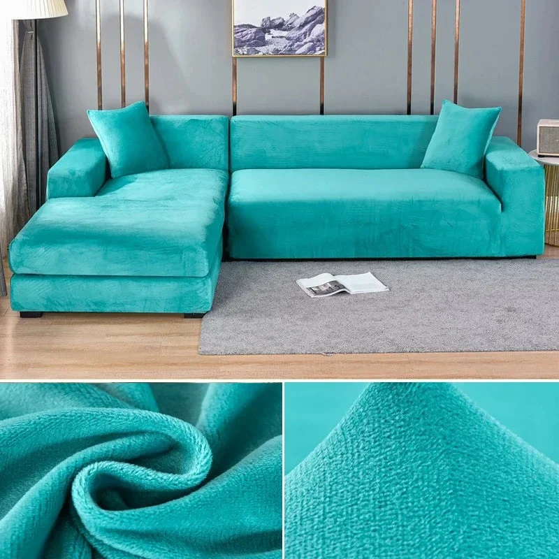 Elastisk Velour Sofabetræk - Perfekt Pasform & Let Pleje
