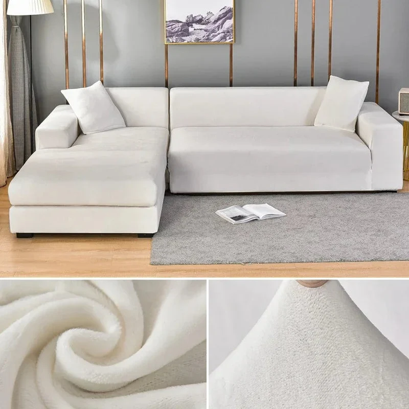 Elastisk Velour Sofabetræk - Perfekt Pasform & Let Pleje