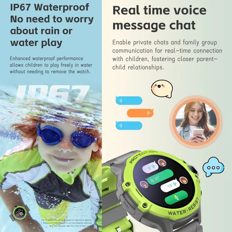 Børnesmartwatch med GPS & SOS – Sikkerhed & Kommunikation