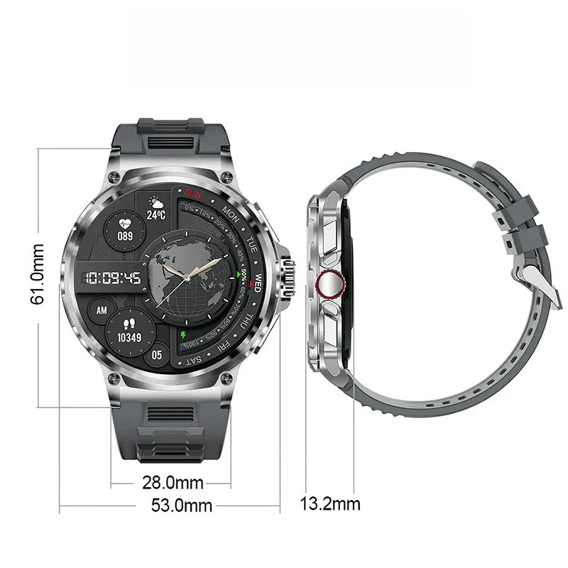 Elegant Smartwatch med Digital Display og Bluetooth-forbindelse