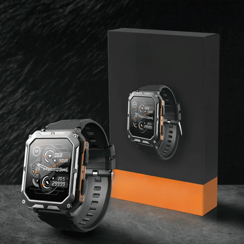 Elegant Smartwatch i Rustfrit Stål med Bluetooth 5.0