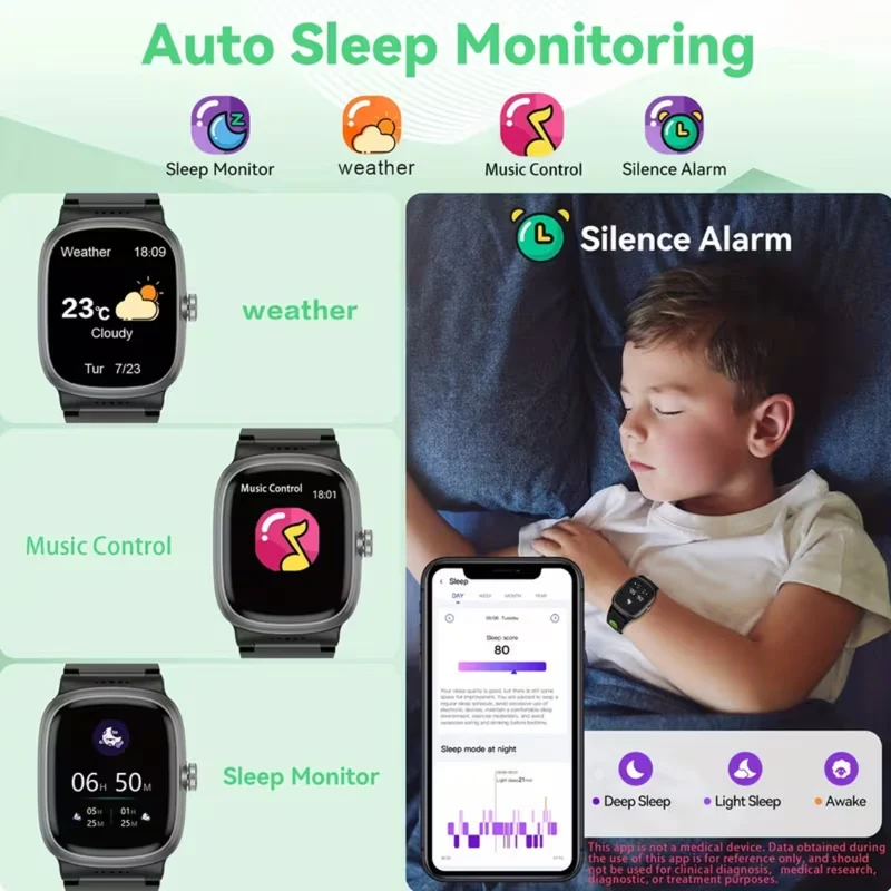 Børneur med Touch Skærm og Søvnmonitor – Optimal Komfort
