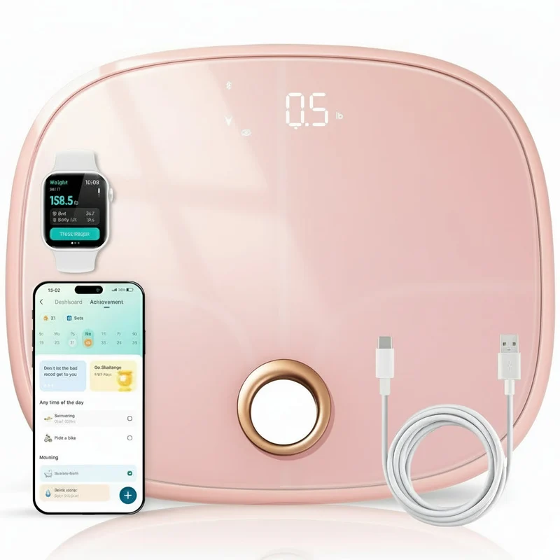 Smart Vægt med Kropsanalyse og Bluetooth - Præcis Sundhedsovervågning