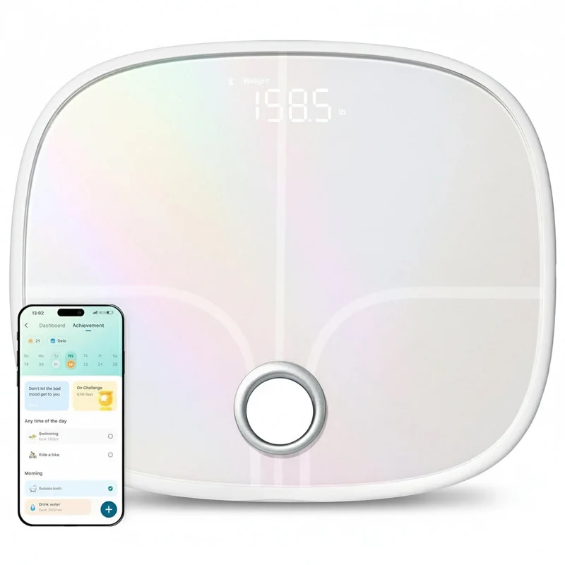 Smart Vægt med Kropsanalyse og Bluetooth - Præcis Sundhedsovervågning