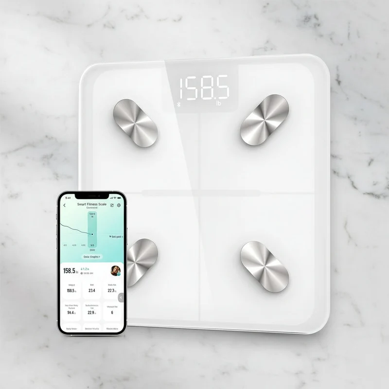 Smart Vægt med Kropsanalyse og Bluetooth - Præcis Sundhedsovervågning