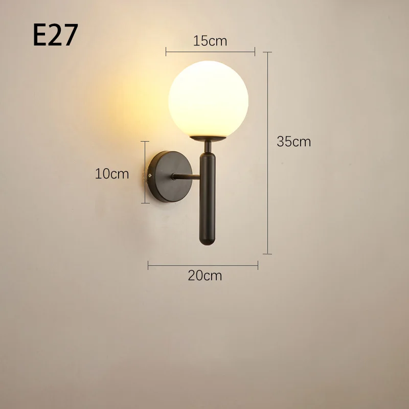 Stilren LED Væglampe med E27 Fatning - Moderne Design