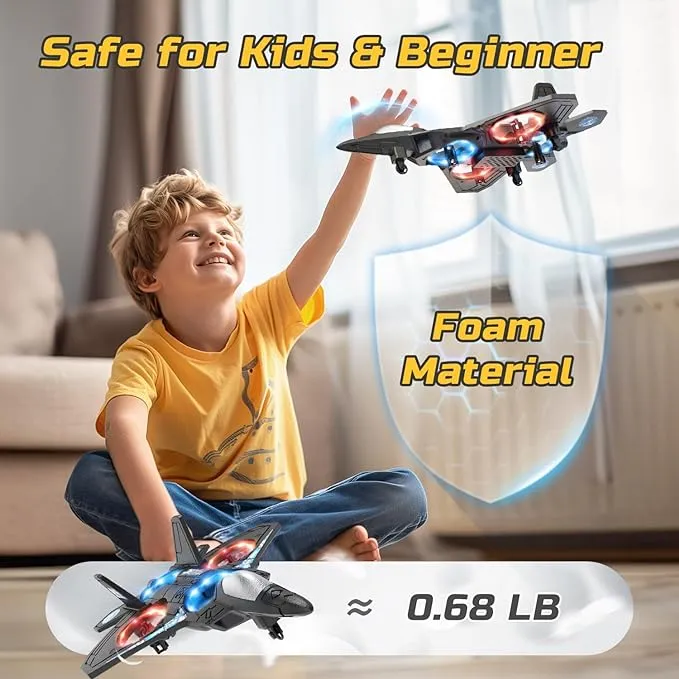Fjernstyret Fly med Lys - Perfekt til Børn fra 6 År