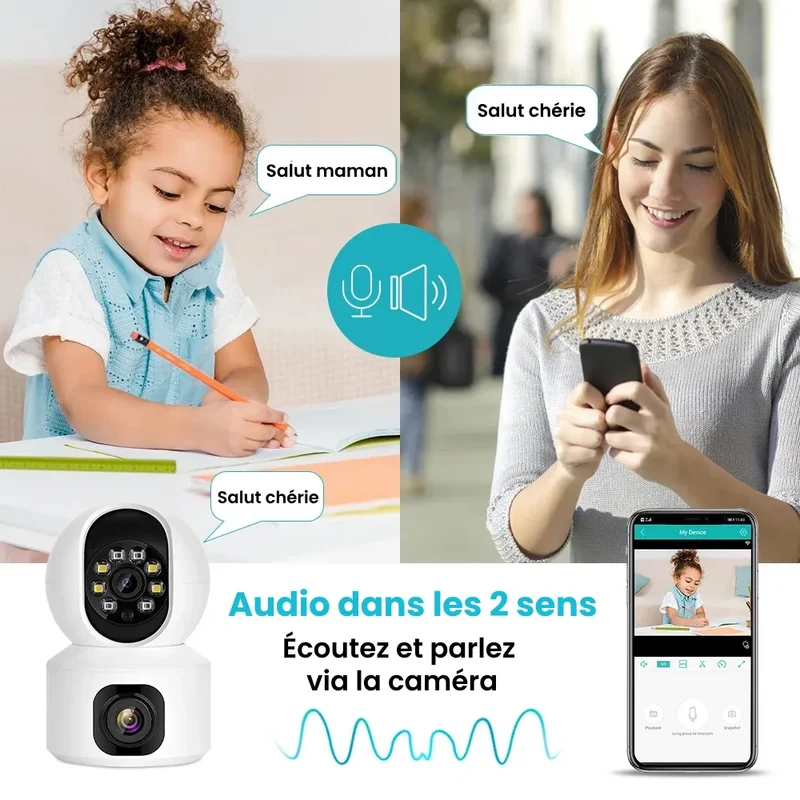 Smart Babyalarm med 360° Overvågning og 2K HD