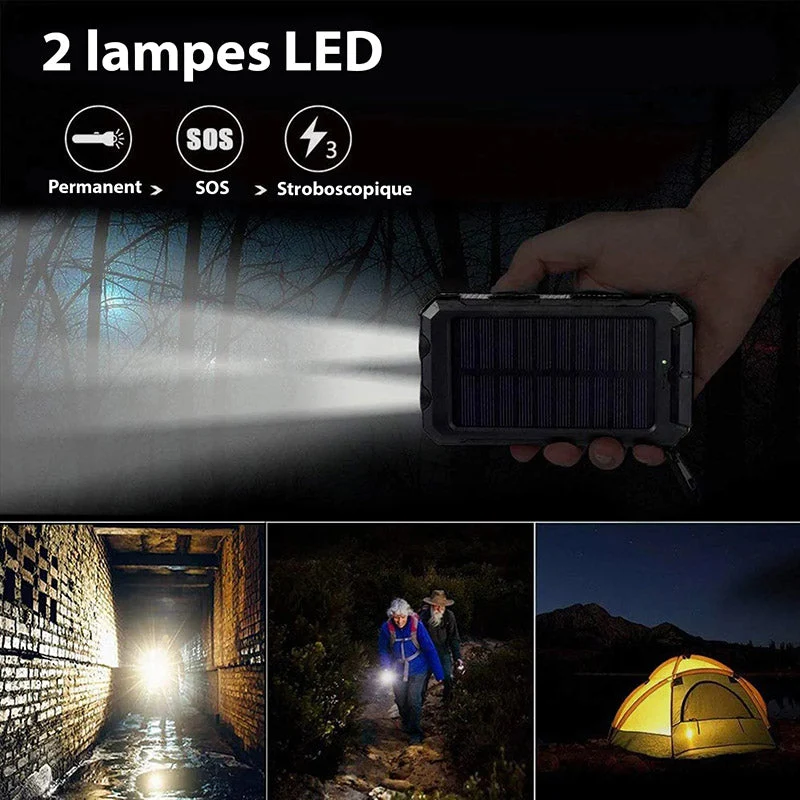 Solcelledrevet Powerbank til Outdoor Eventyrere