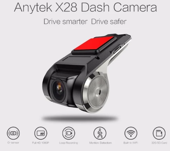 Bilkamera med WiFi Full HD 1080p og G-sensor
