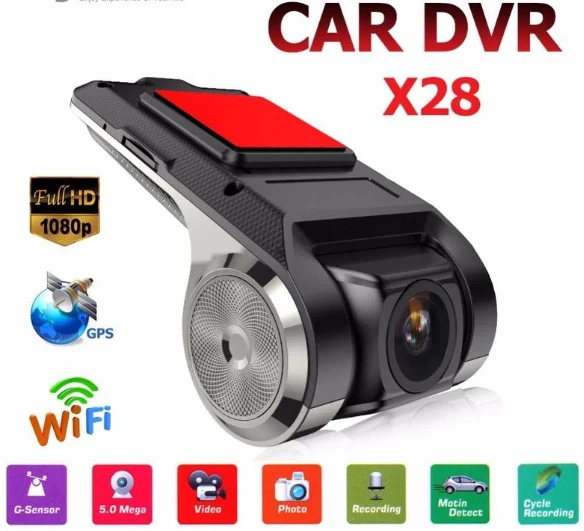 Bilkamera med WiFi Full HD 1080p og G-sensor