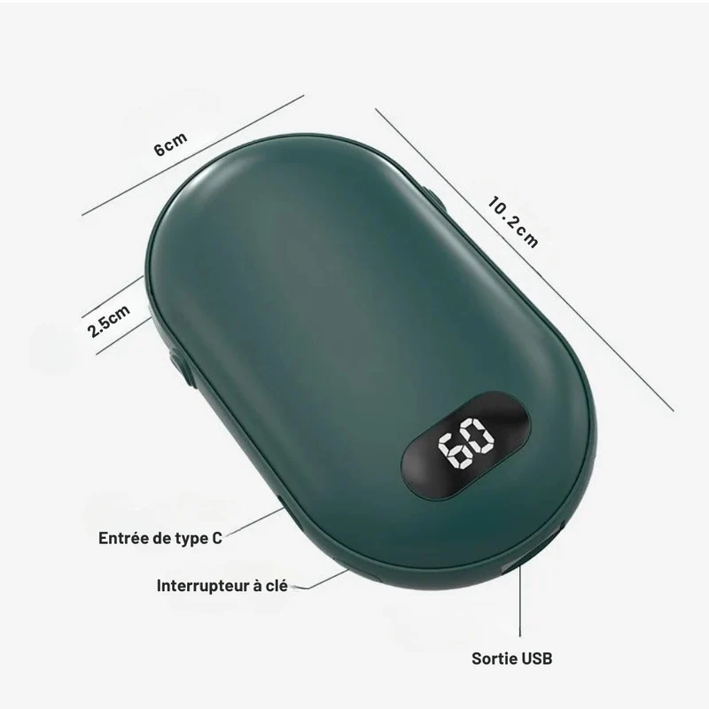Bærbar Håndvarmer & Powerbank til Vinterkomfort