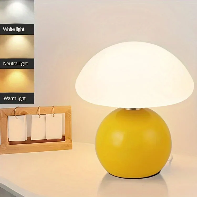 Elegant Svampeformet Lampe med Justerbar Belysning