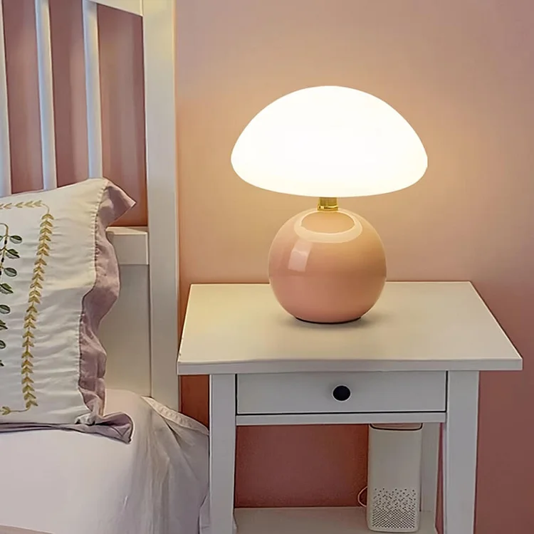 Elegant Svampeformet Lampe med Justerbar Belysning